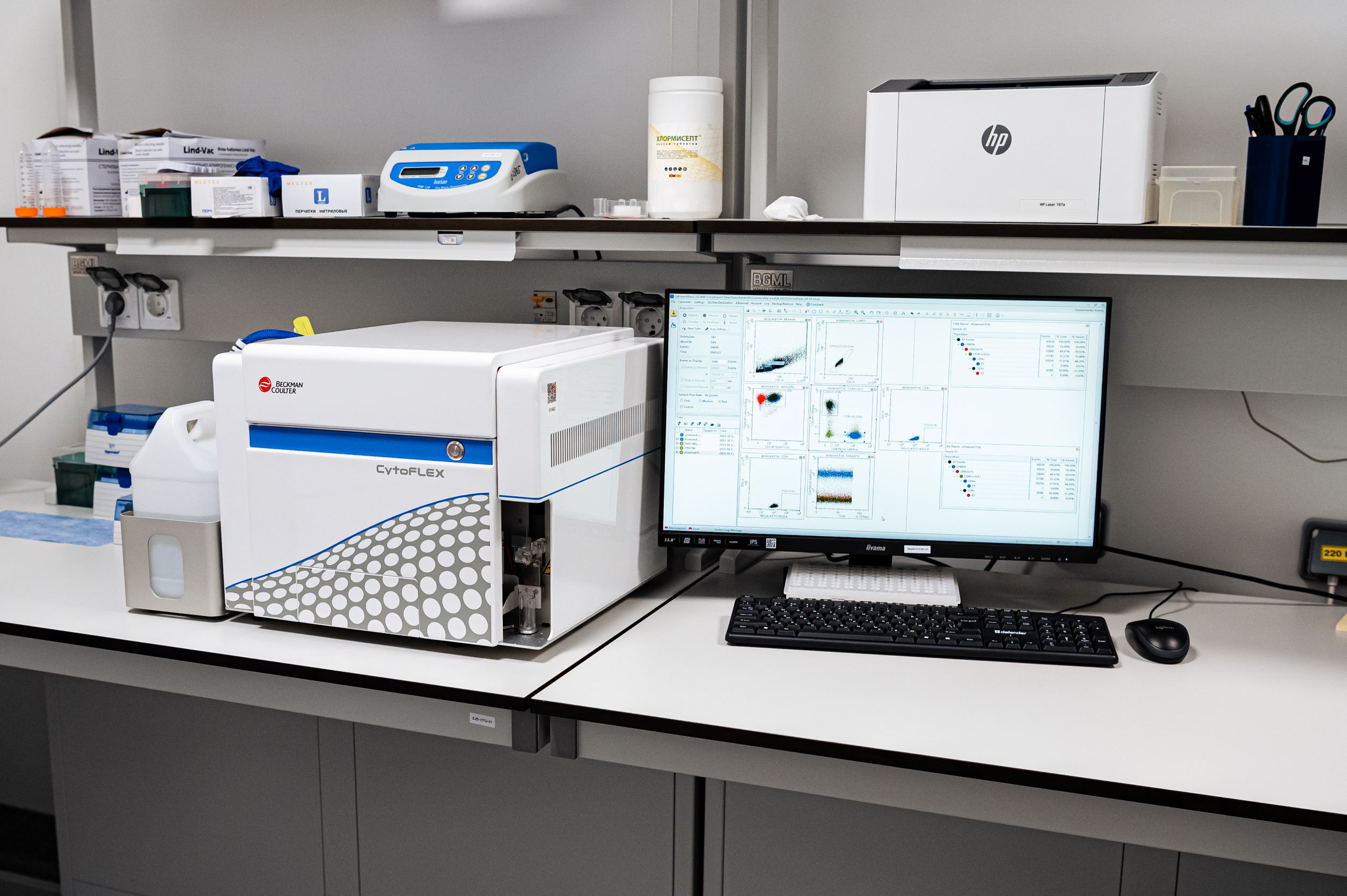 Цитометр проточный CytoFLEX (Beckman Coulter), 3 лазера, 12 фл.параметров, с планшетным загрузчиком для стандартных и глубоколуночных планшетов